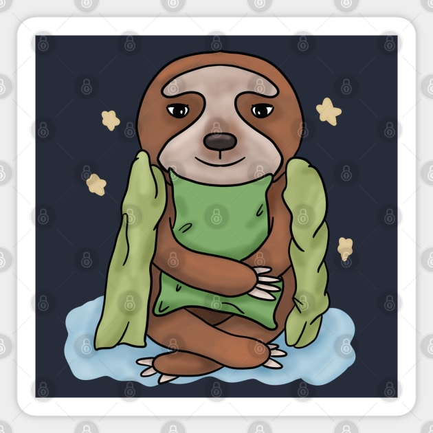 Sleeping sloth Sticker by Antiope